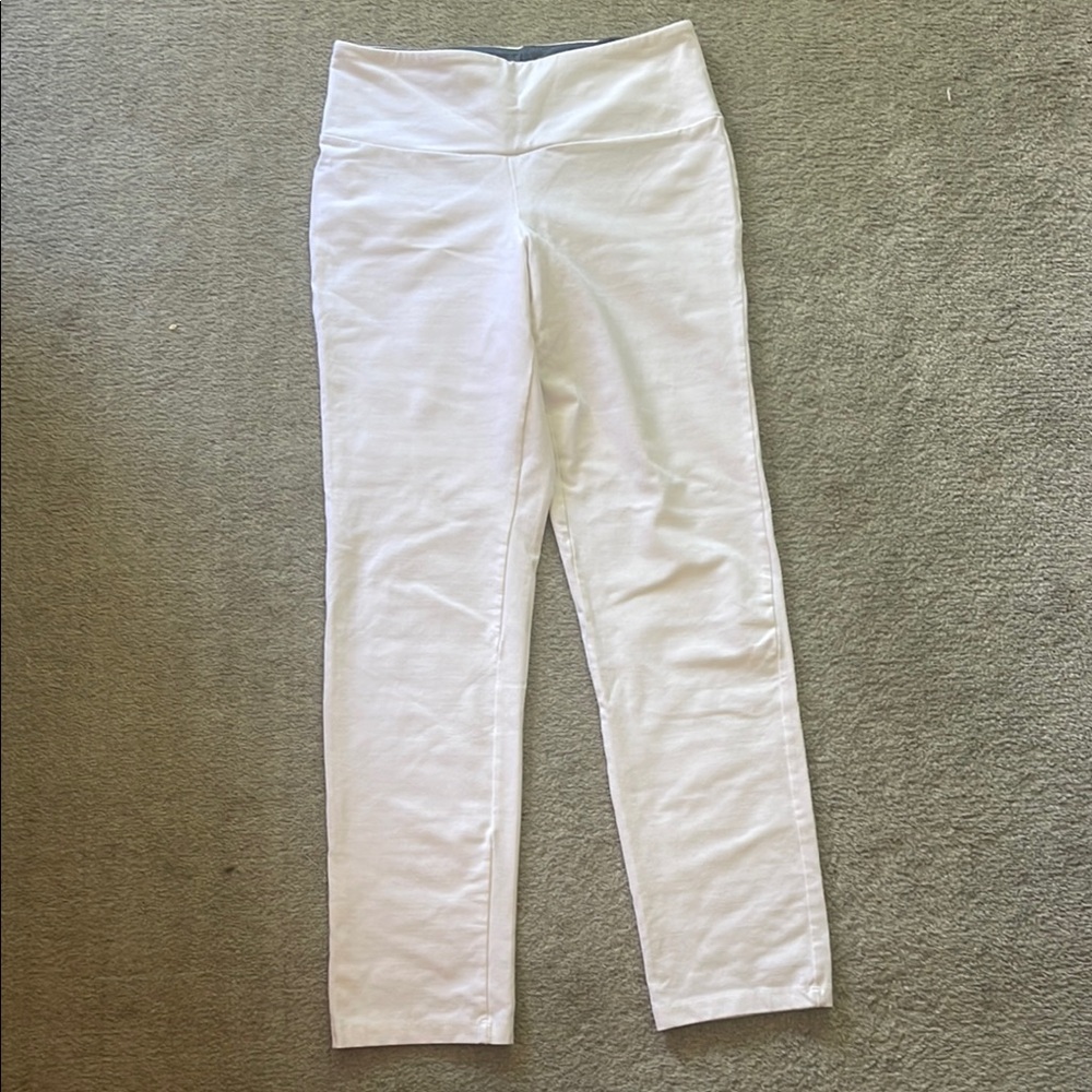 White High-Waisted Pants S
